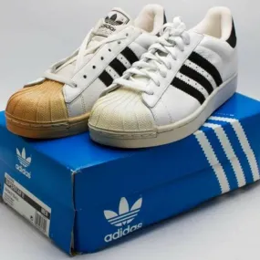 Adidas men's vintage 2000 superstar 2 cs tumble leather 034859 white/black sz 9