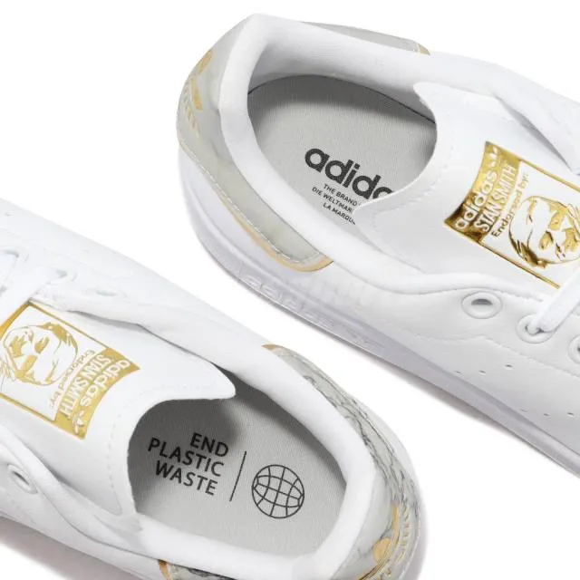 adidas Originals Stan Smith W White Marble Gold Metallic...