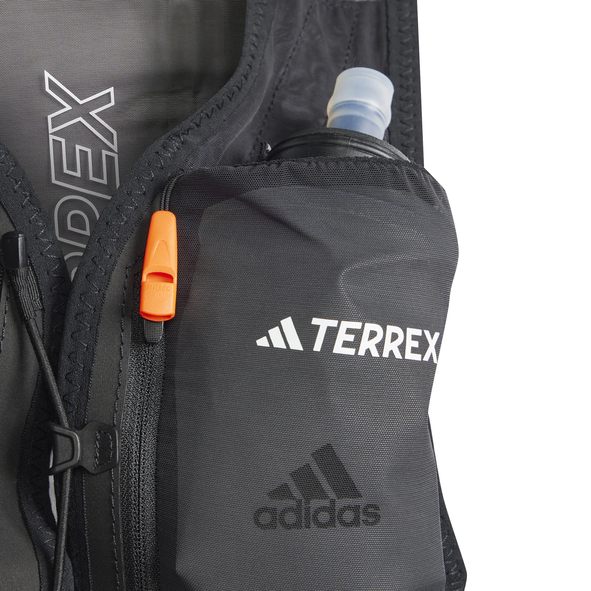 Adidas Terrex AEROREADY 2.5-Layer Trail Running Vest Black/Impact Orange | Buy Adidas Terrex AEROREADY 2.5-Layer Trail Running V