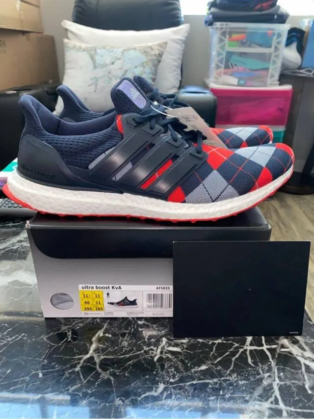 Adidas x Kris van Assche Ultraboost "Navy Plaid"