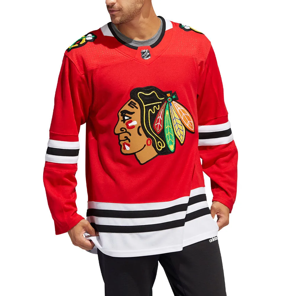 CHICAGO BLACKHAWKS ADIDAS ADIZERO PRIMEGREEN AUTHENTIC RED HOME JERSEY