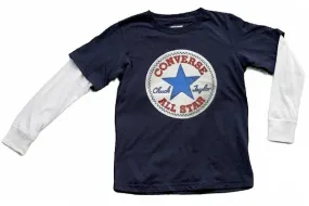 Converse Boy's All Star Chuck Taylor Logo Cotton Long Sleeve Shirt