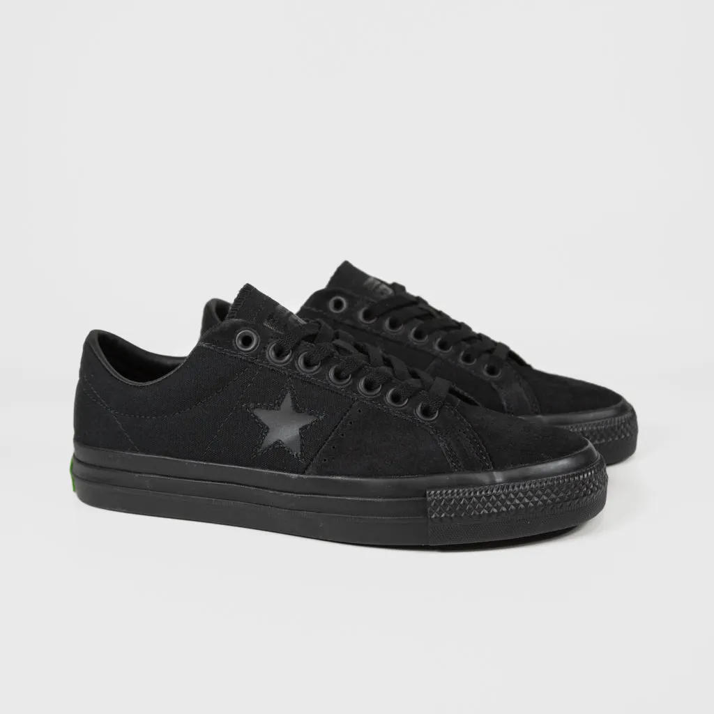 Converse Cons - One Star Pro Ox Sean Greene Shoes - Black / Sap Green