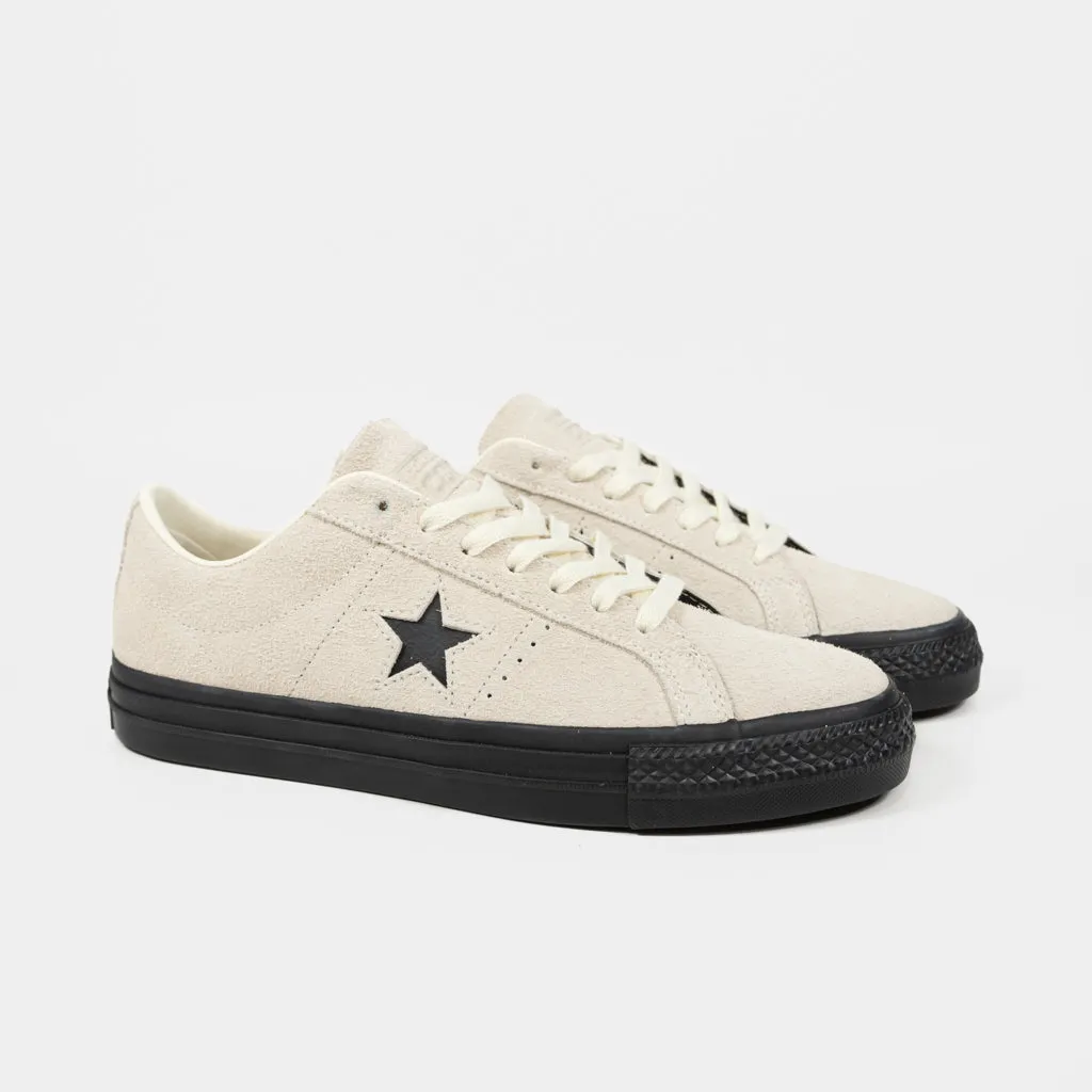 Converse Cons -  One Star Pro Ox Shoes - Egret / Egret / Black