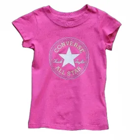 Converse Girl's All Star Chuck Taylor Logo Cotton Short Sleeve T-Shirt