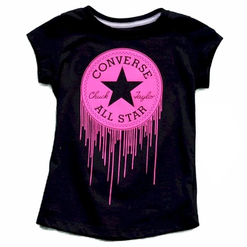 Converse Girl's Paint Spill Chuck Taylor All Star Short Sleeve T-Shirt