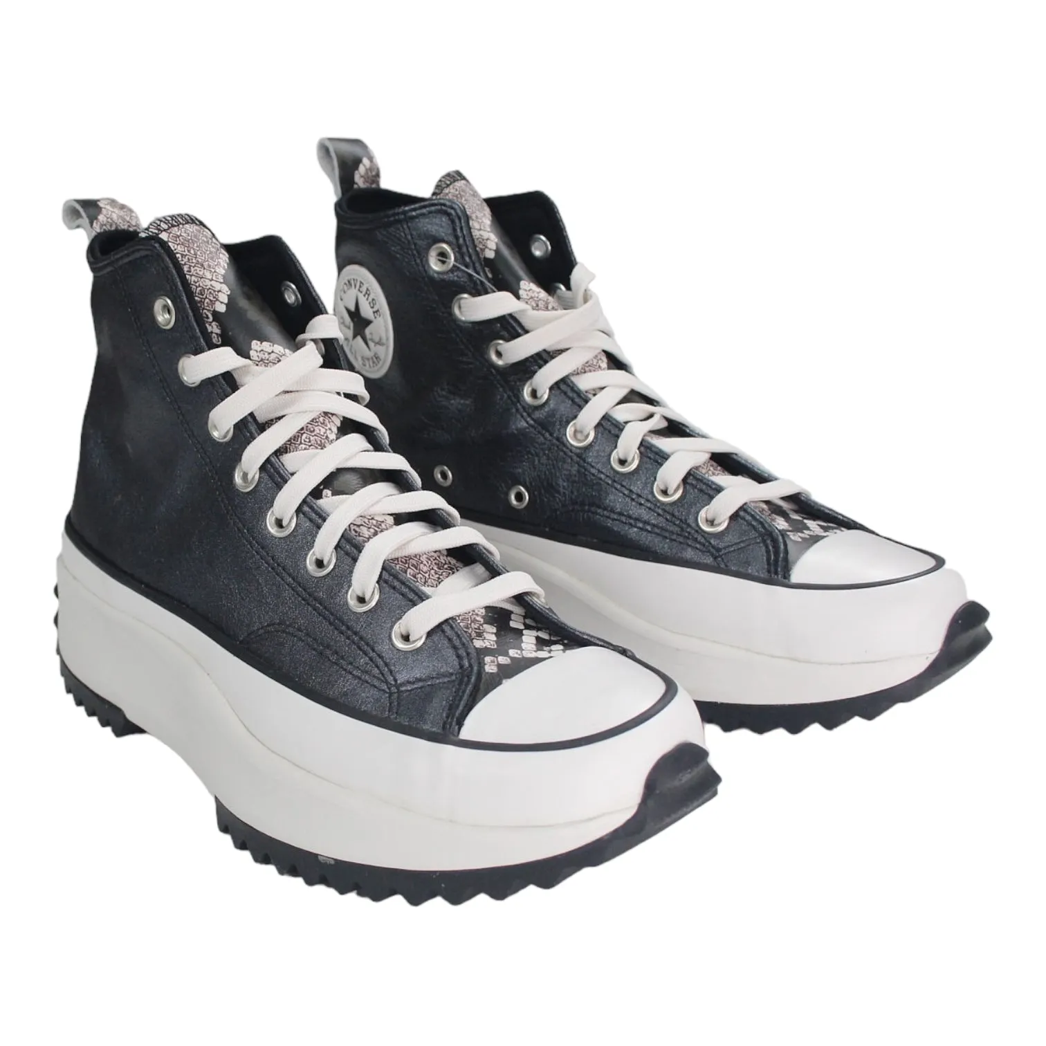 Converse Grey Metallic Run Star Hike Hi Top