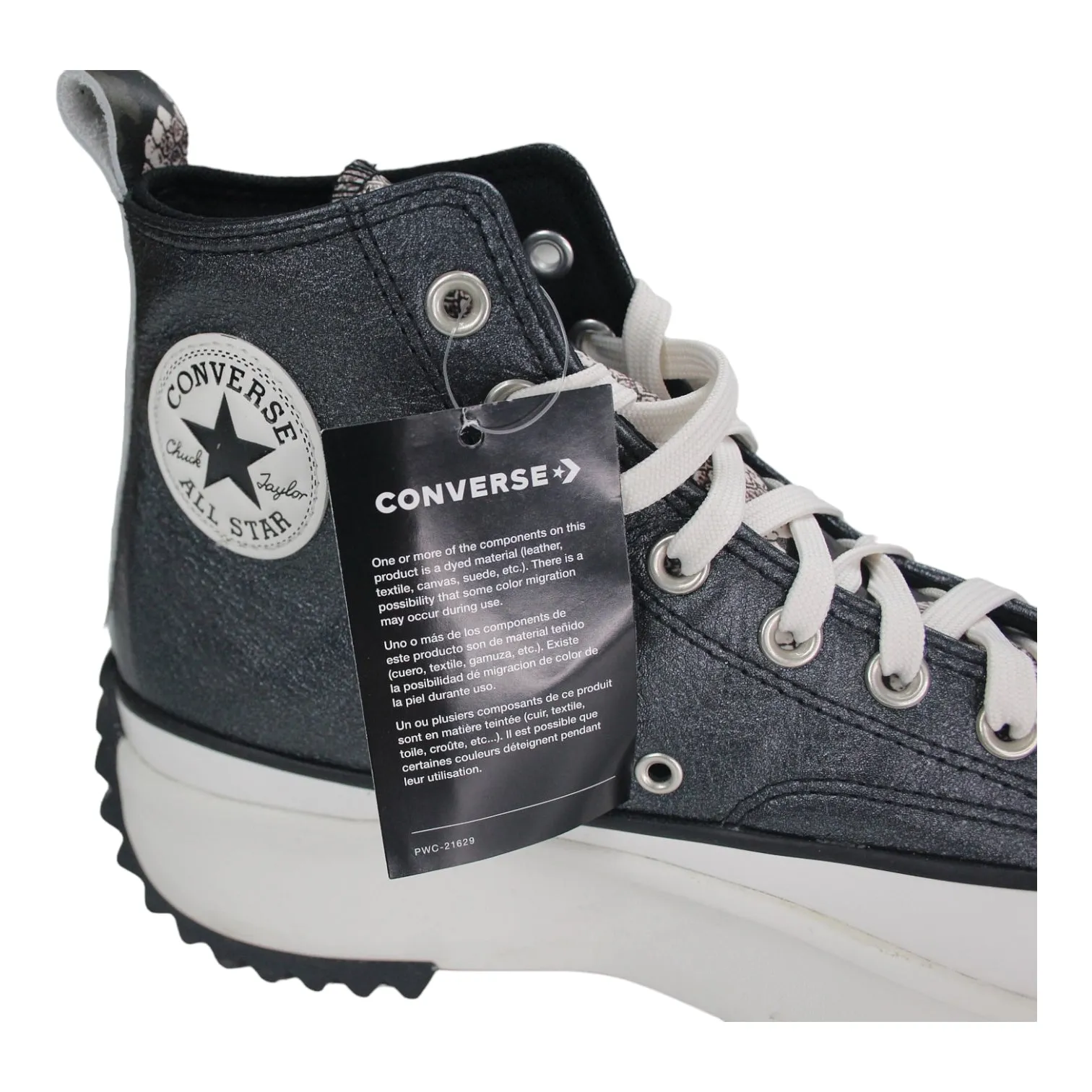 Converse Grey Metallic Run Star Hike Hi Top