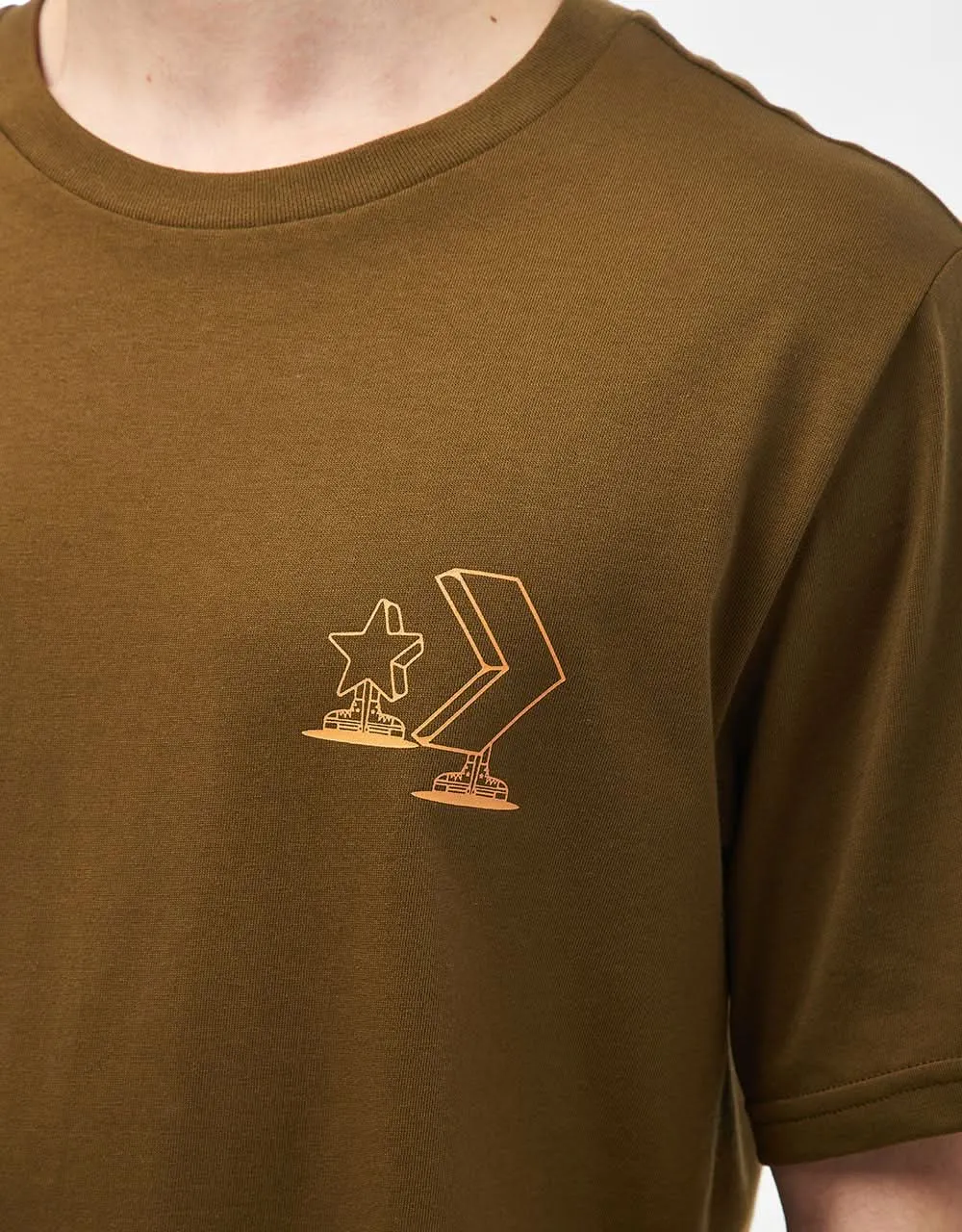 Converse Skateboarding Star Chevron T-Shirt - Surplus Olive