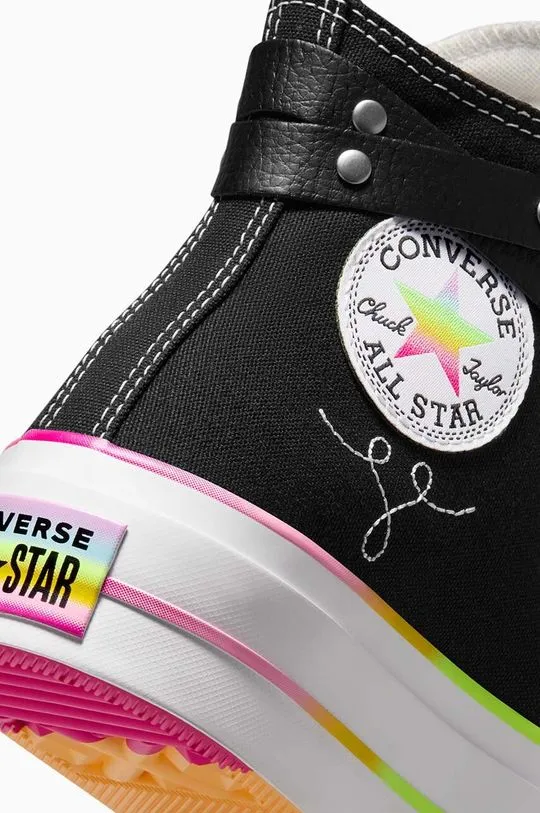 Converse trainers Chuck Taylor All Star Lift Hi Pride women's black color A10218C