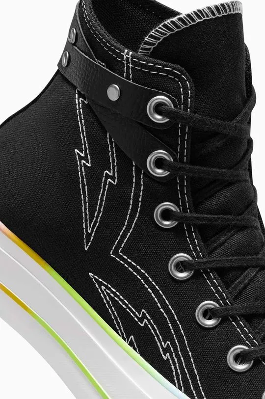 Converse trainers Chuck Taylor All Star Lift Hi Pride women's black color A10218C