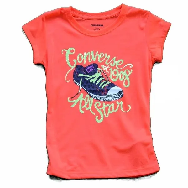 Converse Youth Girl's All Star 1908 Chuck Taylor Short Sleeve T-Shirt