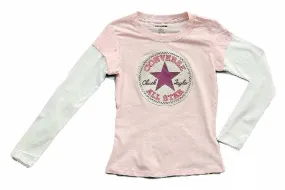 Converse Youth Girl's All Star Chuck Taylor Logo Long Sleeve Shirt