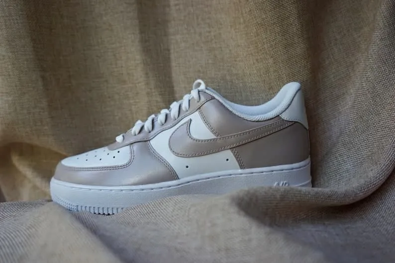 Custom Air Force 1 Beige Nike Air Force 1