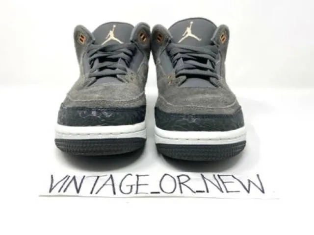 Girls nike air jordan iii 3 anthracite 2017 retro gg gs 441140-035 sz 7y