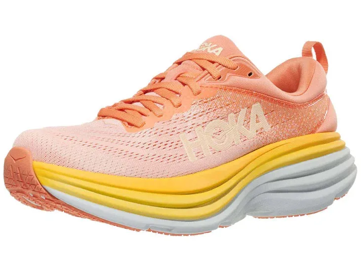 Hoka | Bondi 8 | Women's | Shell Coral/Peach Parfait