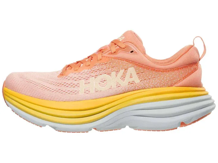 Hoka | Bondi 8 | Women's | Shell Coral/Peach Parfait