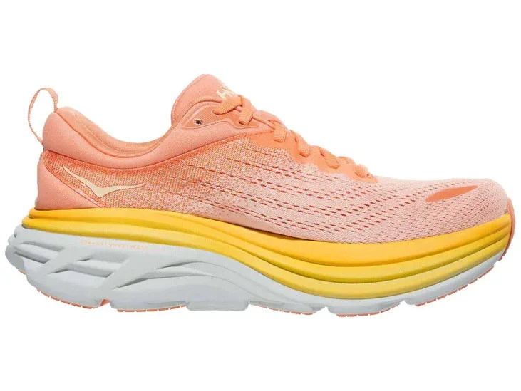 Hoka | Bondi 8 | Women's | Shell Coral/Peach Parfait