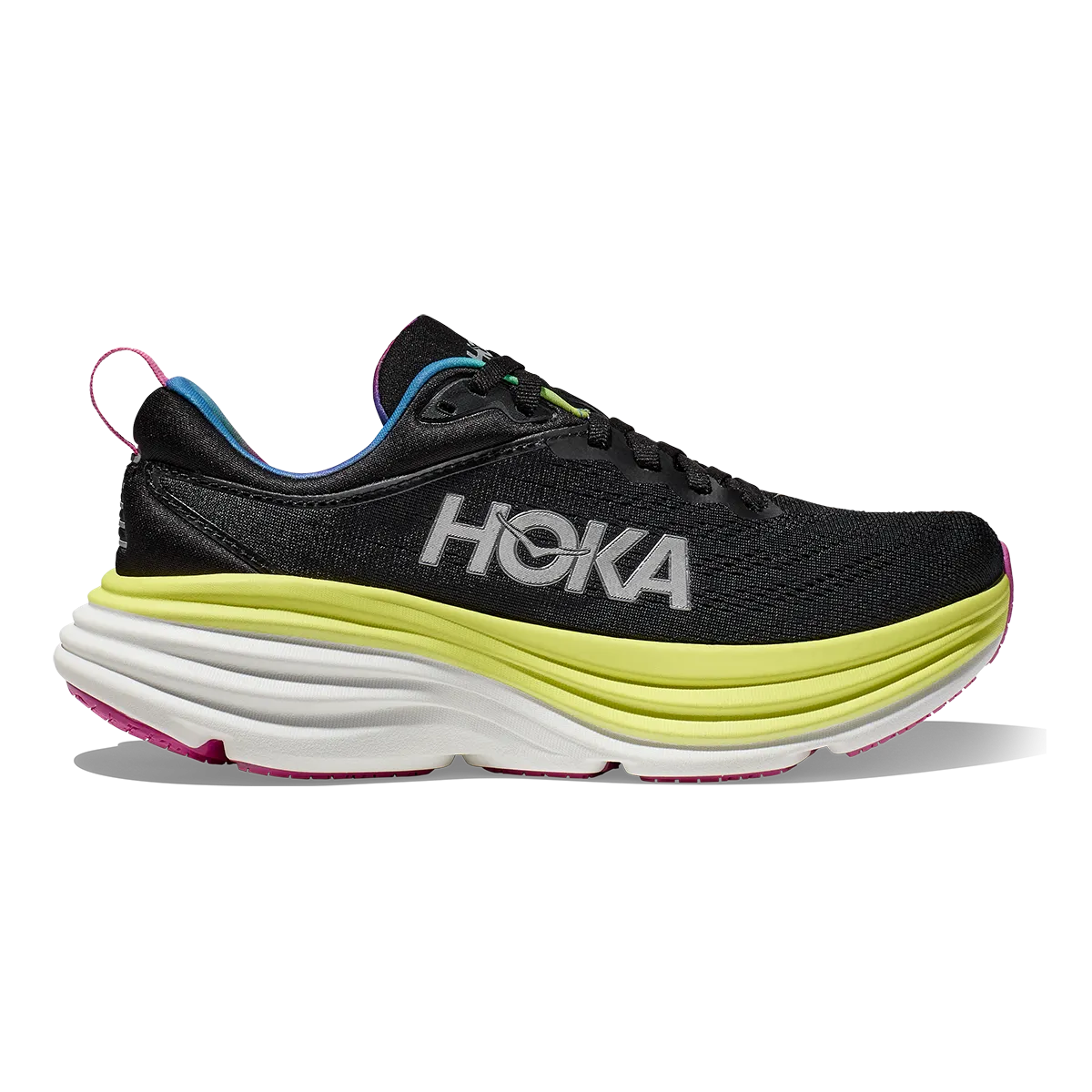 Hoka Bondi 8 - Black - Citrus Glow