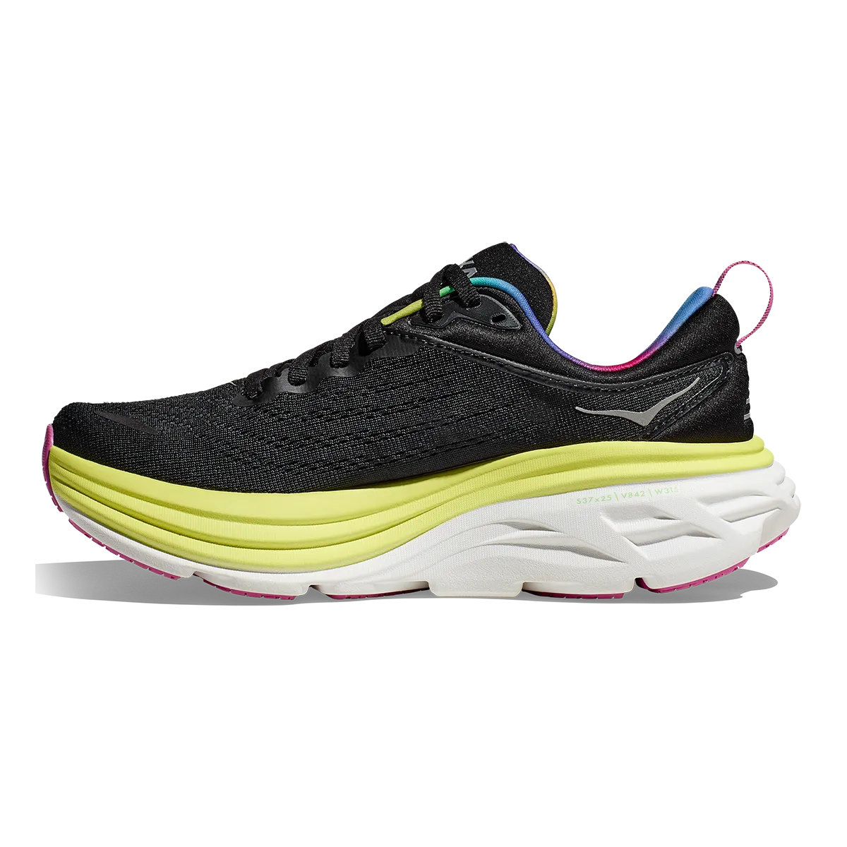 Hoka Bondi 8 - Black - Citrus Glow