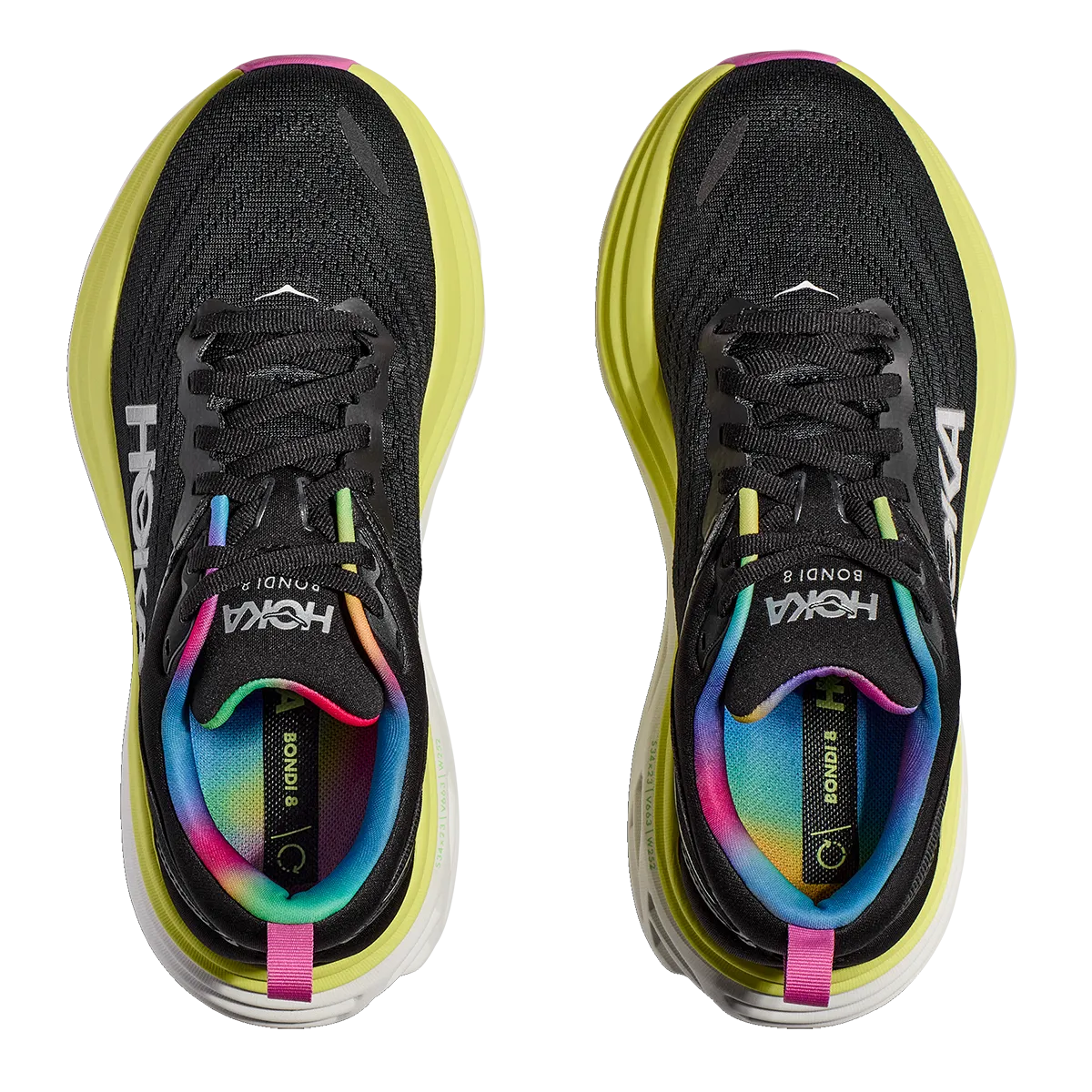 Hoka Bondi 8 - Black - Citrus Glow