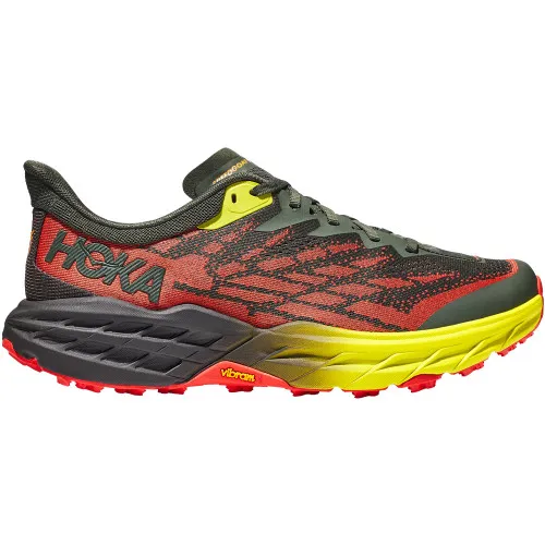 HOKA ONE ONE Men's Speedgoat 5 - Thyme / Fiesta (Medium Width)