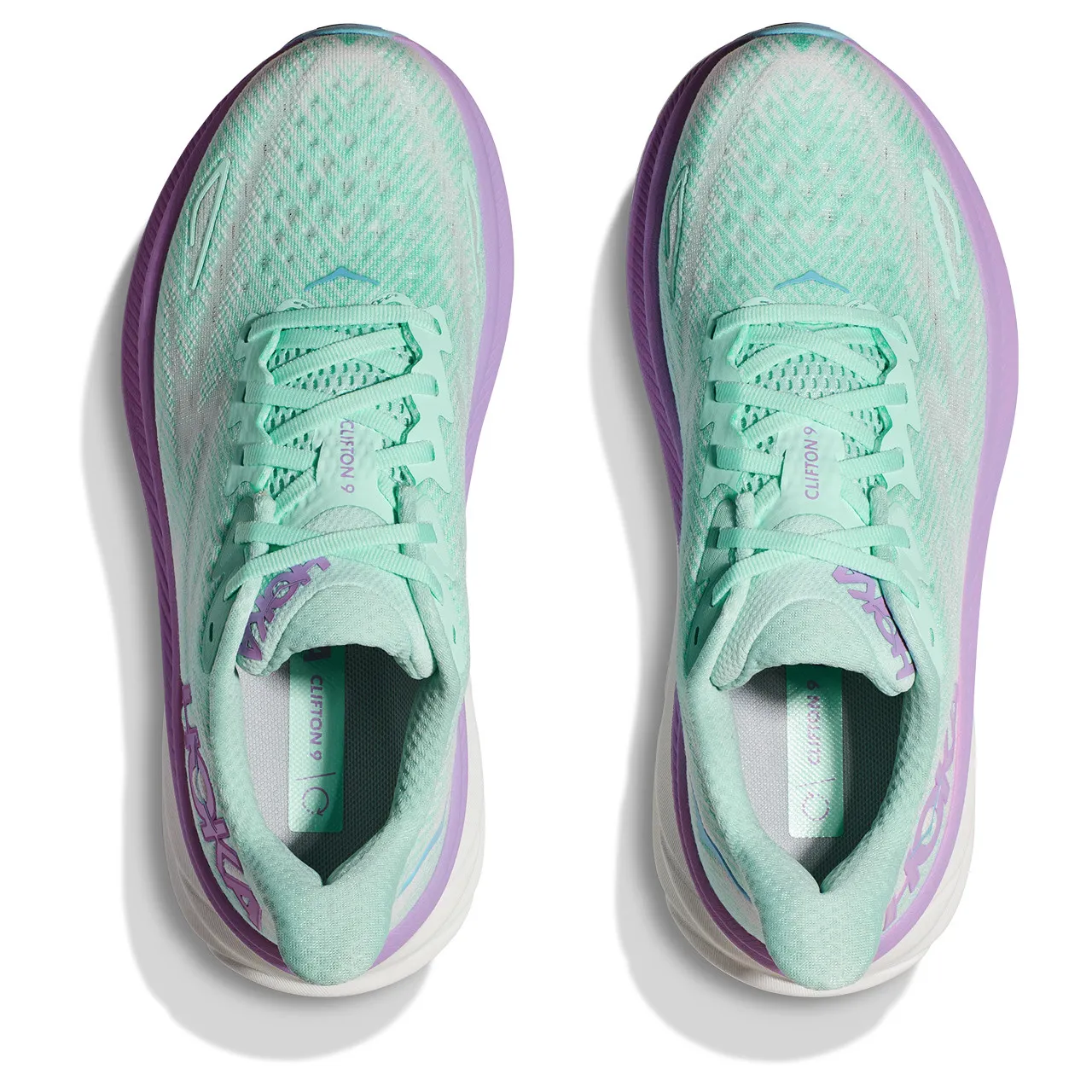 HOKA ONE ONE Women's Clifton 9 - Sunlit Ocean / Lilac Mist (Wide Width)