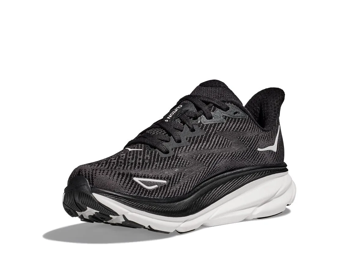 HOKA Women's Clifton 9 - Black/White