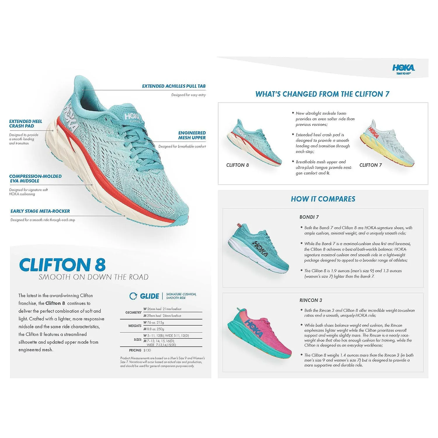 MEN'S HOKA CLIFTON 8 | LUNAR ROCK / NIMBUS CLOUD