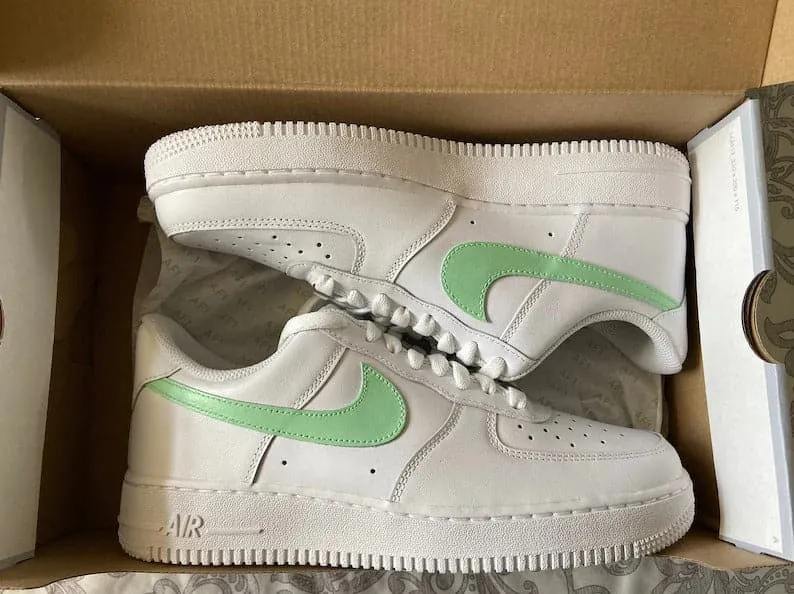 Mint Swoosh Custom Nike Air Force 1_s