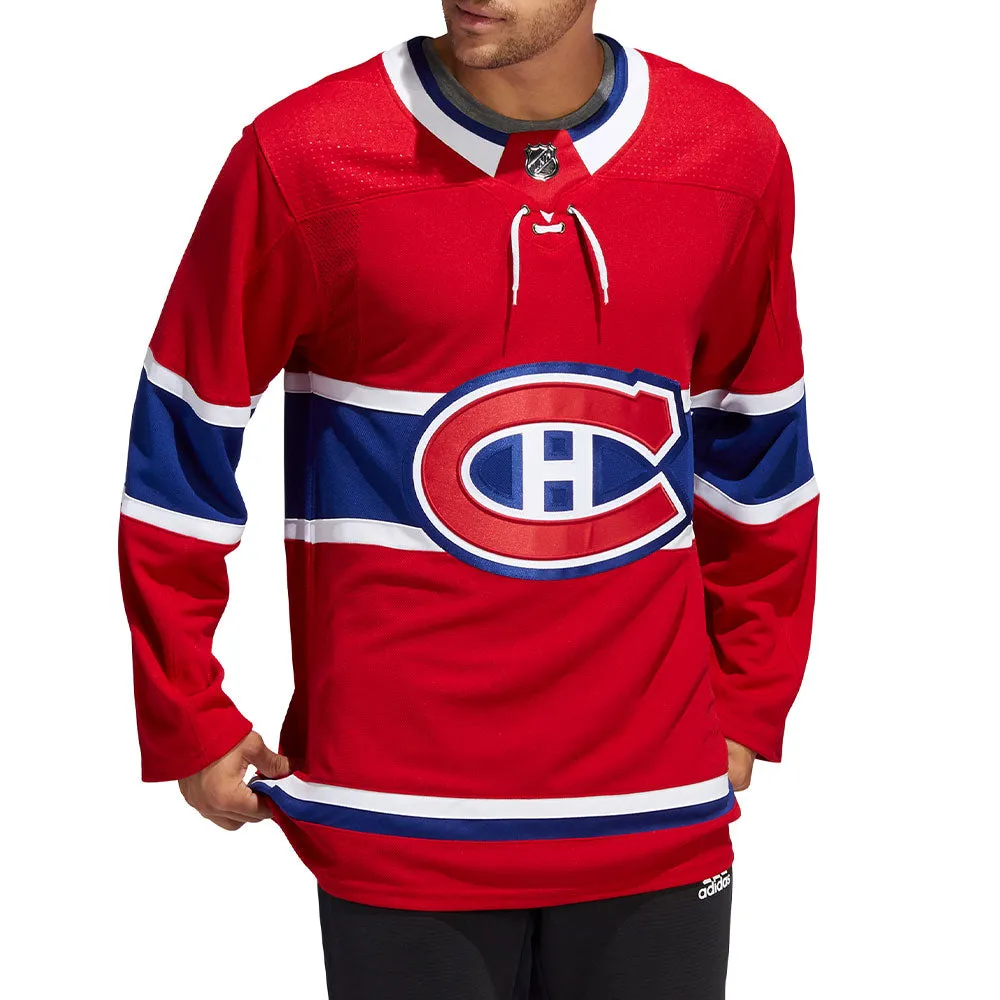 MONTREAL CANADIENS ADIDAS ADIZERO PRIMEGREEN AUTHENTIC RED HOME JERSEY