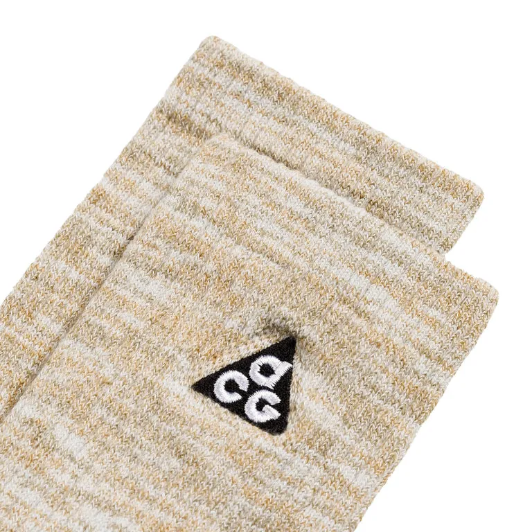 Nike ACG Everyday Cushioned Crew Socks Light Bone / Volt / Khaki / Black