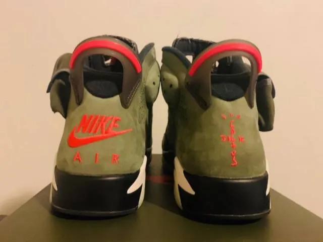 Nike air jordan 6 retro travis scott cactus jack olive