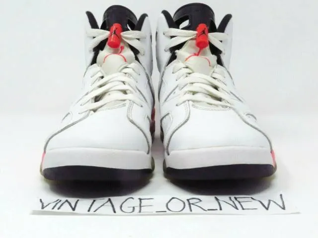 Nike air jordan vi 6 white infrared retro 2014 bg gs 384665-123 sz 7y