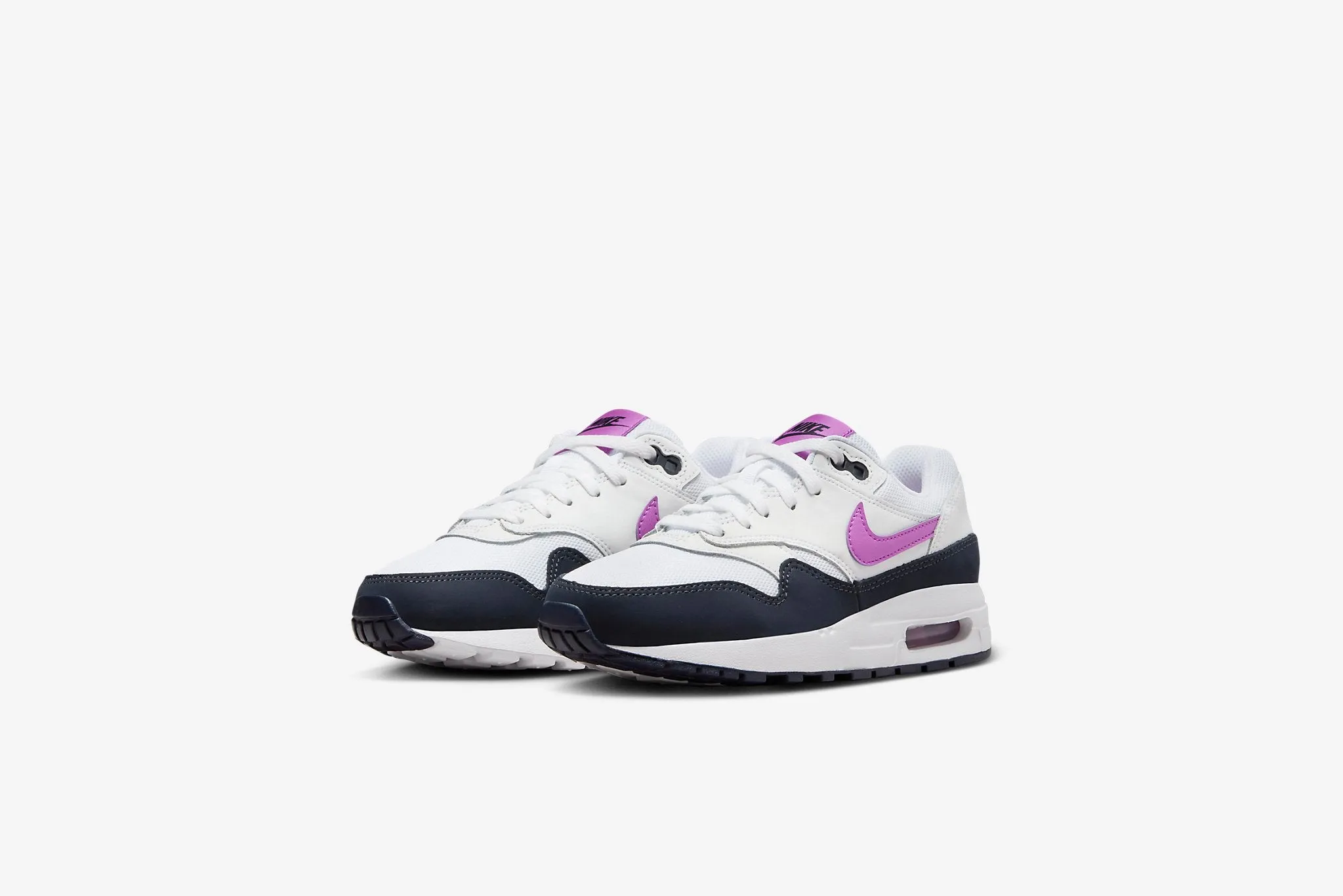 Nike Air Max 1 BG GS - White / Fuchsia Dream