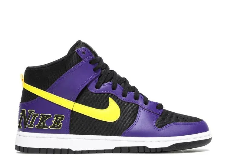 Nike Dunk High EMB Lakers (WORN)