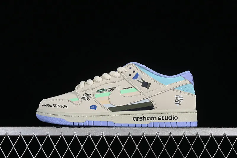 Nike SB Dunk Low Grey Green Blue Purple MU0232-363