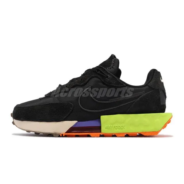 Nike wmns fontanka waffle react black volt women casual lifestyle dc3579-001