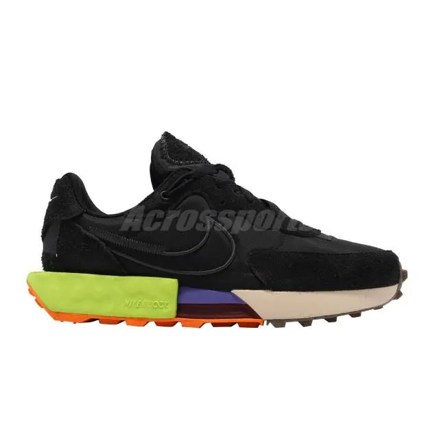 Nike wmns fontanka waffle react black volt women casual lifestyle dc3579-001