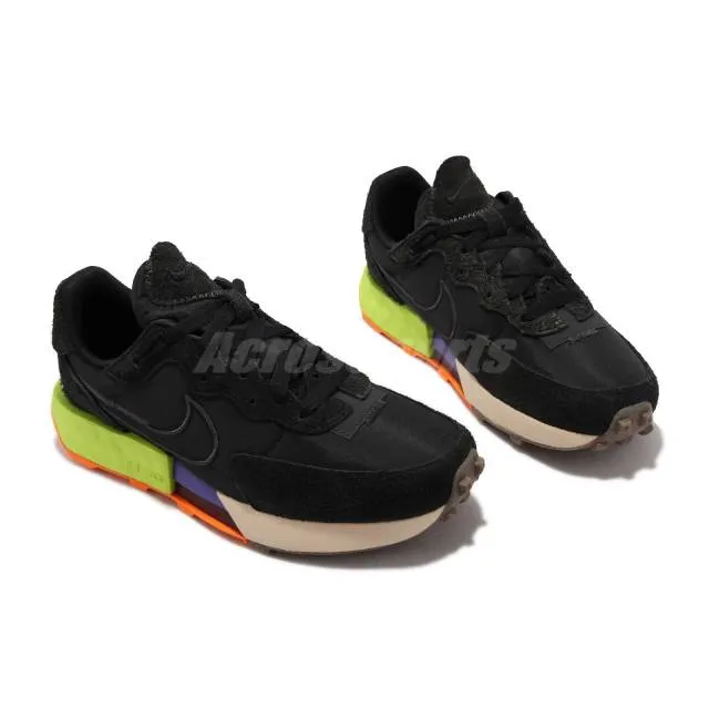 Nike wmns fontanka waffle react black volt women casual lifestyle dc3579-001