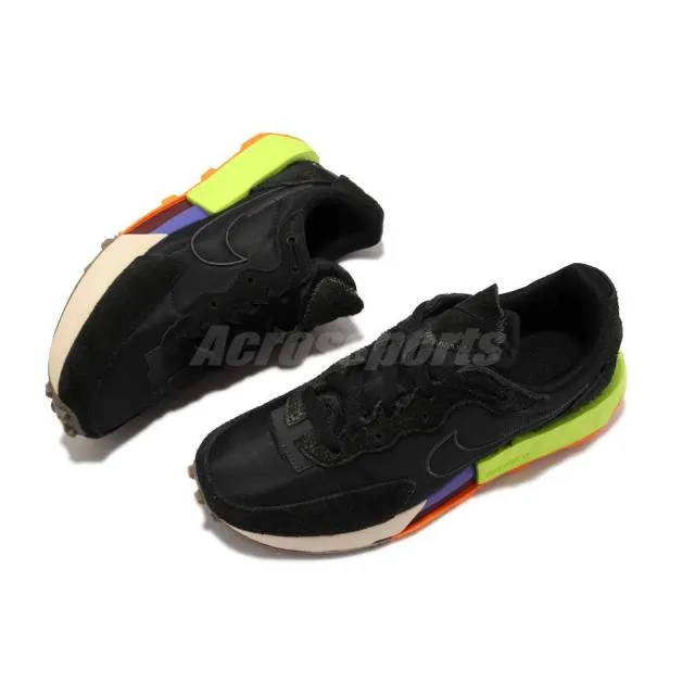 Nike wmns fontanka waffle react black volt women casual lifestyle dc3579-001