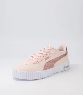 PUMA Carina 2.0 Dist W Pink Rose Gold Leather Sneakers