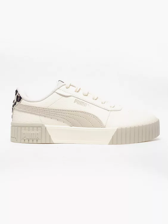 Puma  Carina 2.0 White/Almond/Leopard Trainers