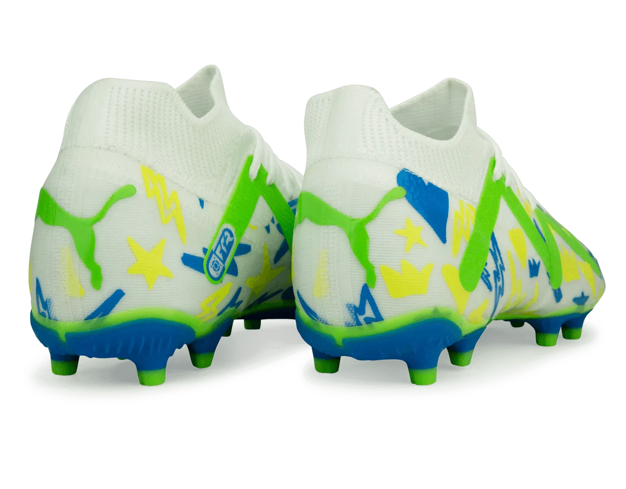 PUMA Men's Future Match x Neymar FG/AG White/Blue/Lemon