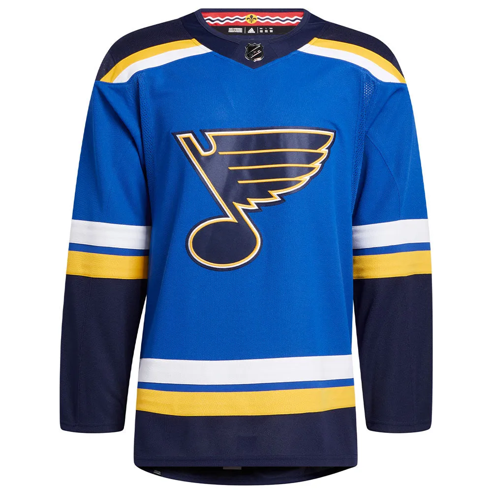 ST. LOUIS BLUES ADIDAS ADIZERO PRIMEGREEN AUTHENTIC BLUE HOME JERSEY