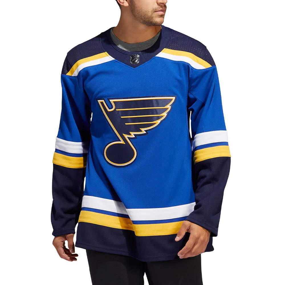 ST. LOUIS BLUES ADIDAS ADIZERO PRIMEGREEN AUTHENTIC BLUE HOME JERSEY