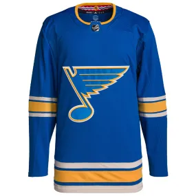 ST. LOUIS BLUES ADIDAS ADIZERO PRIMEGREEN AUTHENTIC BLUE THIRD JERSEY