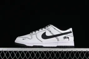 Stussy x Nike SB Dunk Low White Black FC1688-137