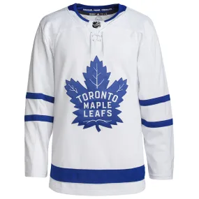 TORONTO MAPLE LEAFS ADIDAS ADIZERO PRIMEGREEN AUTHENTIC WHITE AWAY JERSEY