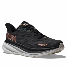 Women’s HOKA Clifton 9 – Black/Rose Gold (BRGL)